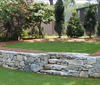 Retaining Wall Install, Bedford, MA